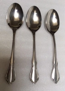 "Cucharas ovaladas Oneidacraft Deluxe de acero inoxidable para castillo de 3 lugares 6 7/8""" - Imagen 1 de 3