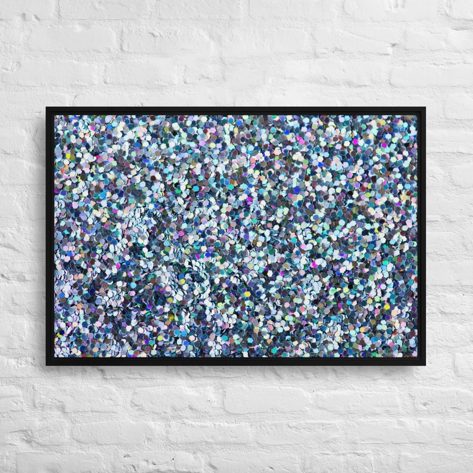 Colorful glitter abstract 36x24-Framed Canvas Print - Image 1 of 1