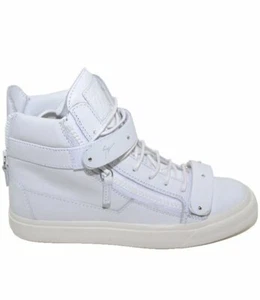 Neu im Karton Giuseppe Zanoti Herren Hi WEISS London Leder Turnschuhe Schuhe 45/12 $ 1295 - Bild 1 von 3