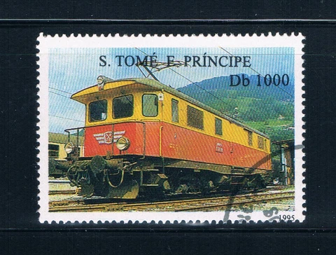 Saint Thomas and Prince Is 1204 Used Electric train engine (GI0378)+ Cover