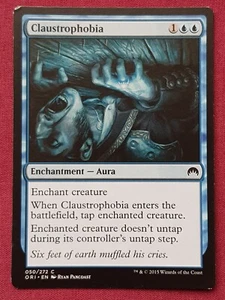Magic The Gathering ORIGINS CLAUSTROPHOBIA blue card MTG - Picture 1 of 2