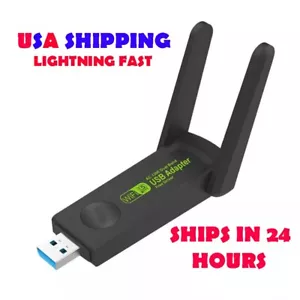 Nuovo Adattatore USB 3.0 WIFI 1300mbps Dongle Wireless Dual Band 2.4G/5G Doppia Antenna - Foto 1 di 5