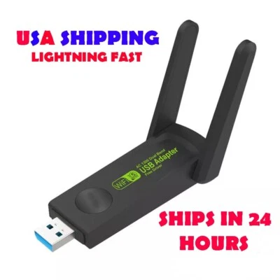 USB 3.0 WIFI Adapter 1300mbps Wireless Dongle Dual Band 2.4G/5G Dual Antenna - Image 1 of 4