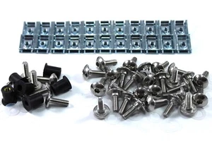 Triumph Sprint Gt Edelstahl Verkleidung Schrauben & Clip Set Mit Schulter - Bild 1 von 8