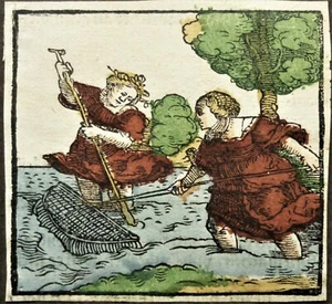 Gravure de Hans Léonard SCHAUFFELEIN Durer Holbein Nürnberg - Foto 1 di 2