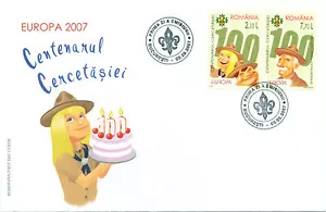 Romania 2007 Europa CEPT,100th Boy Scouts Anniversary,Sir Robert Powell,nice FDC - Picture 1 of 1