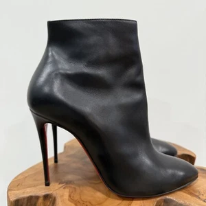 Christian Louboutin Leather Short Boots Black Women’s EU 41 US 11 - Picture 1 of 14
