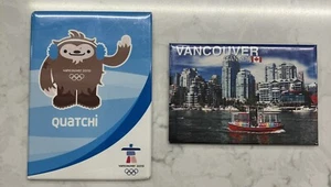 VANCOUVER 2010 Olympics Quatchi Magnet w tag + BONUS Vancouver Canada Magnet EUC - Picture 1 of 5