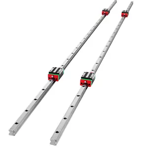 VEVOR 15-1500mm 2 x Linear Guideway Rail 4 x Square Type Bearing Block HGH 15CA - Picture 1 of 12