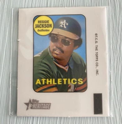 2018 Topps Heritage Wal-Mart Exclusive Mini Decal #69TD-RJ Reggie Jackson - Image 1 of 2