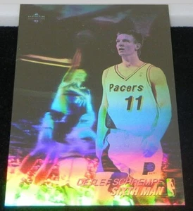 Detlef Schrempf with Larry Bird 1991-92 UD Sixth Man hologram Card AW-5 - Picture 1 of 2