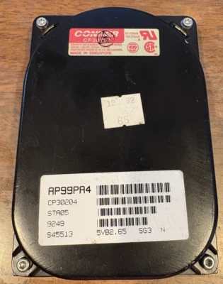 Conner CP30204 212MB 3,5 PULGADAS IDE / PATA 40 pines. Disco duro interno de escritorio ¡¡sin probar!!! Foto 1 de 3