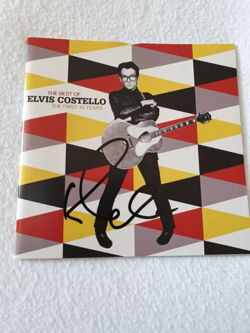 Elvis Costello Best Of Cd Cover Signed Cover
