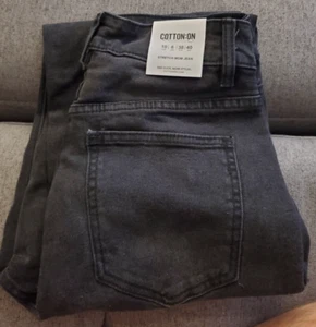 Stretch Mom Jeans Black Size 10 - COTTON:ON - *NEW* - Picture 1 of 2