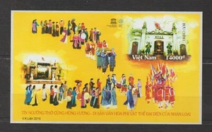 2015 VN Briefmarken Anbetung der Hung Könige UNESCO Block Sc # 3526 Imperf. MNH - Bild 1 von 1