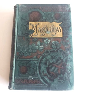 Lord Macaulay First American Edition The Poetical Works Embossed Cover Rare - Picture 1 of 15