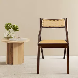 Vintage Folding Rattan/Bamboo Chair Smooth Surface Ideal Gift Farmhouse - Picture 1 of 24