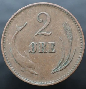 2 ORE 1874 - CS Danske - Denmark KM# 793 coin - Christian IX -#R453 - Picture 1 of 3