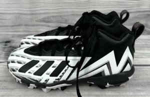 ADIDAS FREAK SPARK MID J 23 FOOTBALL CLEATS Youth Boy Size 1.5 BLACK / WHITE - Picture 1 of 7