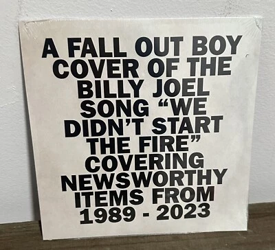 FALL OUT BOY WE DIDN'T START THE FIRE 7" LIMITED VINYL NEW In Hand Foto 1 de 3