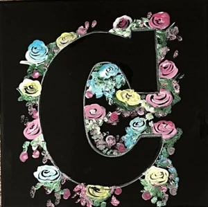 Hand Painted Letter Monogram Canvss Wall Sign - Picture 1 of 1