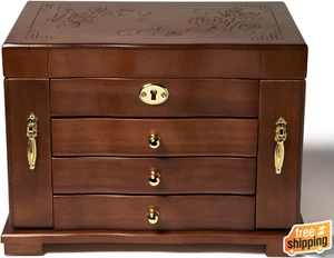 Joyeros De Madera Para Mujer, Joyeros Vintage De Madera Para Mujer Neu - Bild 1 von 7