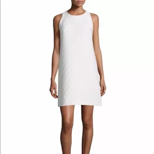 New ~ $385.00 ~ Milly ~ Striped Jacquard Dress in Cream • Size 2 ~ - Picture 1 of 7