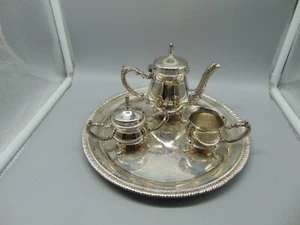 Elegance Miniatur Teeservice mit Silberteller 5-teilig - Bild 1 von 6