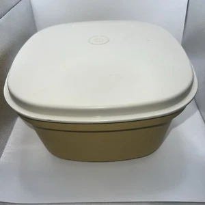 VTG Tupperware Harvest Gold Steam N Store With Lid And Strainer - Picture 1 of 4