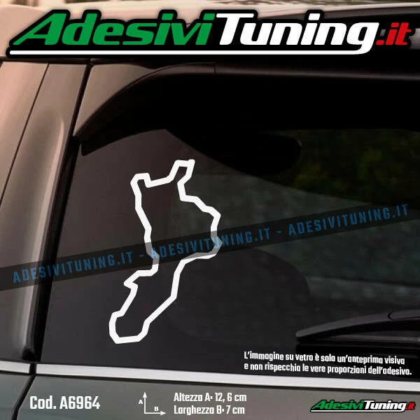 STICKY VINYL Adesivo Profilo Regione Calabria - Sticker Decal