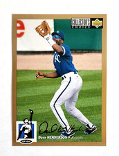 1994 UD Upper Deck Collector's Choice #431 Dave Henderson GOLD Signature SSP!