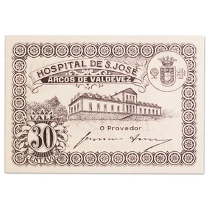 Portugal billet de nécessité 30 centavos n.d (1917-1922) Arcos De Valdevez NEUF - Foto 1 di 2