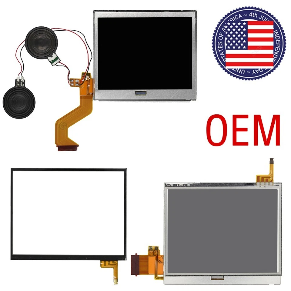 Conjunto de digitalizador tela LCD touch screen fabricante de equipamento original para Nintendo DS tela dupla Lite - Imagem 1 de 4