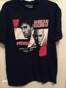 Enrique Iglesias and Pitbull 2015 Tour Concert T Shirt Size Large - Picture 1 of 4