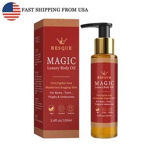 Bomba de piel suelta Besque Magic Luxury aceite corporal firme tensa e hidrata 3,4 oz/100 ml - Imagen 1 de 2