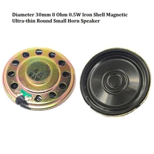 Altavoz magnético ultrafino redondo bocina pequeña con carcasa de hierro de 30 mm 8 ohmios de diámetro - Imagen 1 de 5