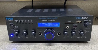 Pyle Home PDA5BU 200 Watt AM/FM AUX/USB Bluetooth Home Stereo Amplifier System - Image 1 of 2