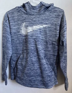 Boy's Nike Dri-Fit Hoodie Size Medium Blue / Gray *used* - Picture 1 of 5