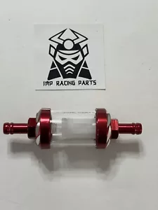 FUEL FILTER MOTORCYCLE ATV DIRT BIKE SCOOTER 8MM HONDA KAWASAKI SUZUKI - Picture 1 of 3