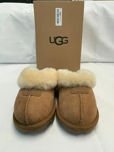 New in box Women's 100% UGG Brand Soft Coquette Slippers Shoes Chestnut 5125 - Picture 1 of 5