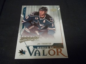 2008-09 Upper Deck MVP Marked By Valor MV3 Joe Thornton Sharks