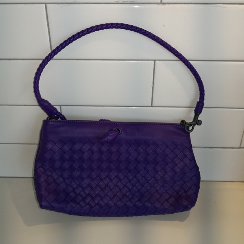 "NUOVE CONDIZIONI"" Borsa in pelle viola Bottega Veneta Intrecciato ~SPEDIZIONE GRATUITA~