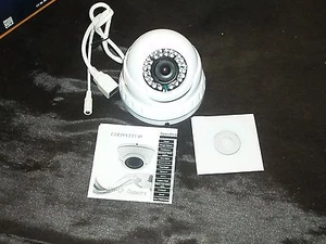 Dome Weatherproof IP IR CCTV Color Camera 6mm F2.0 CMOS CS lens White Aptina 1/3 - Picture 1 of 5