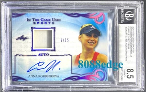 2019 IN THE GAME USED WORN SWATCH AUTO: ANNA KOURNIKOVA #9/15 AUTOGRAPH BGS 8.5 - Bild 1 von 14