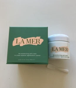 La Mer Die feuchtigkeitsspendende weiche Creme 3,4 Unzen LEER Glas, Spatel & Box - Bild 1 von 8