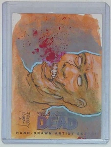 WALKING DEAD COMIC SKETCH CARDS SET 2:  ZOMBIE ARTIST FREDDY LOPEZ FL04 - Picture 1 of 2