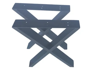 16" Modern Black X Shape Furniture Legs, Coffee Table Legs, Bench Legs, Cabinet - Picture 1 of 7