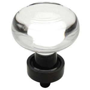 Perilla de gabinete Cosmas 6355ORB-C bronce frotado con aceite y vidrio transparente   - Imagen 1 de 1