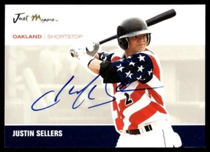 2007 Just Autographs Justin Sellers Auto Oakland Athletics #JA-44 Card Signed - Picture 1 of 2