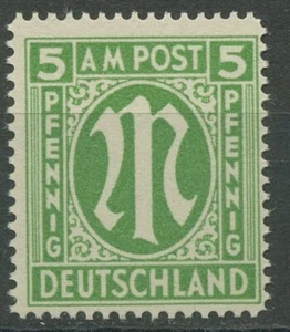Bizone 1945 AM-POST Impresión Inglés, Papel y, 12 G y MNH. - Imagen 1 de 1